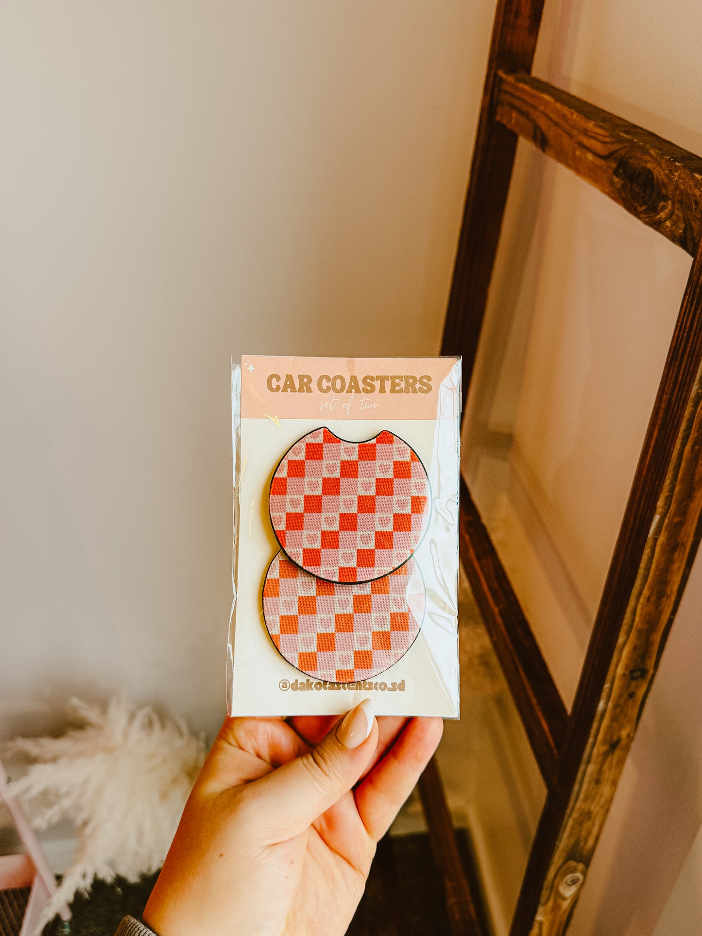 Heart Car Coasters