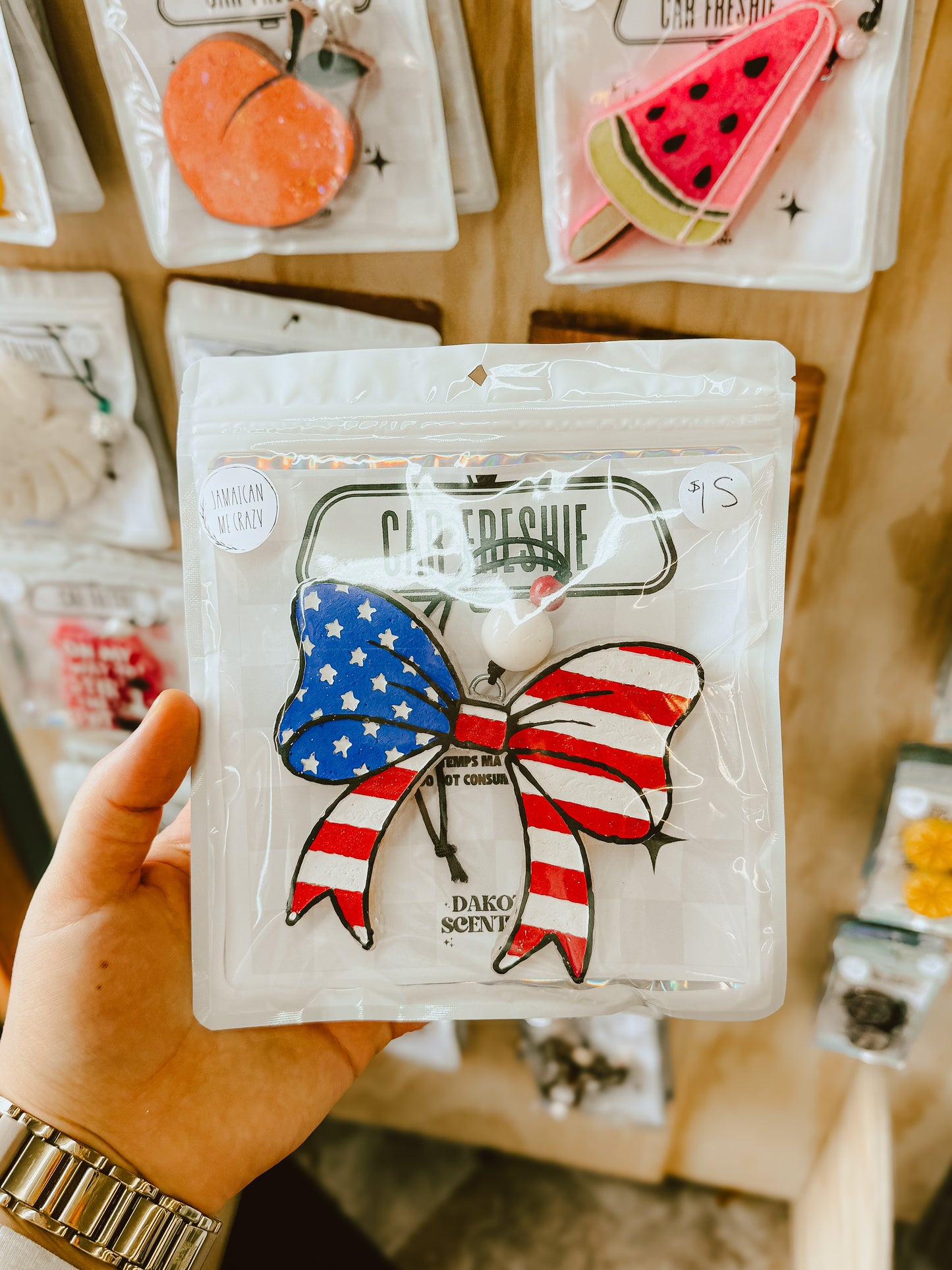 American Flag Bow Freshie