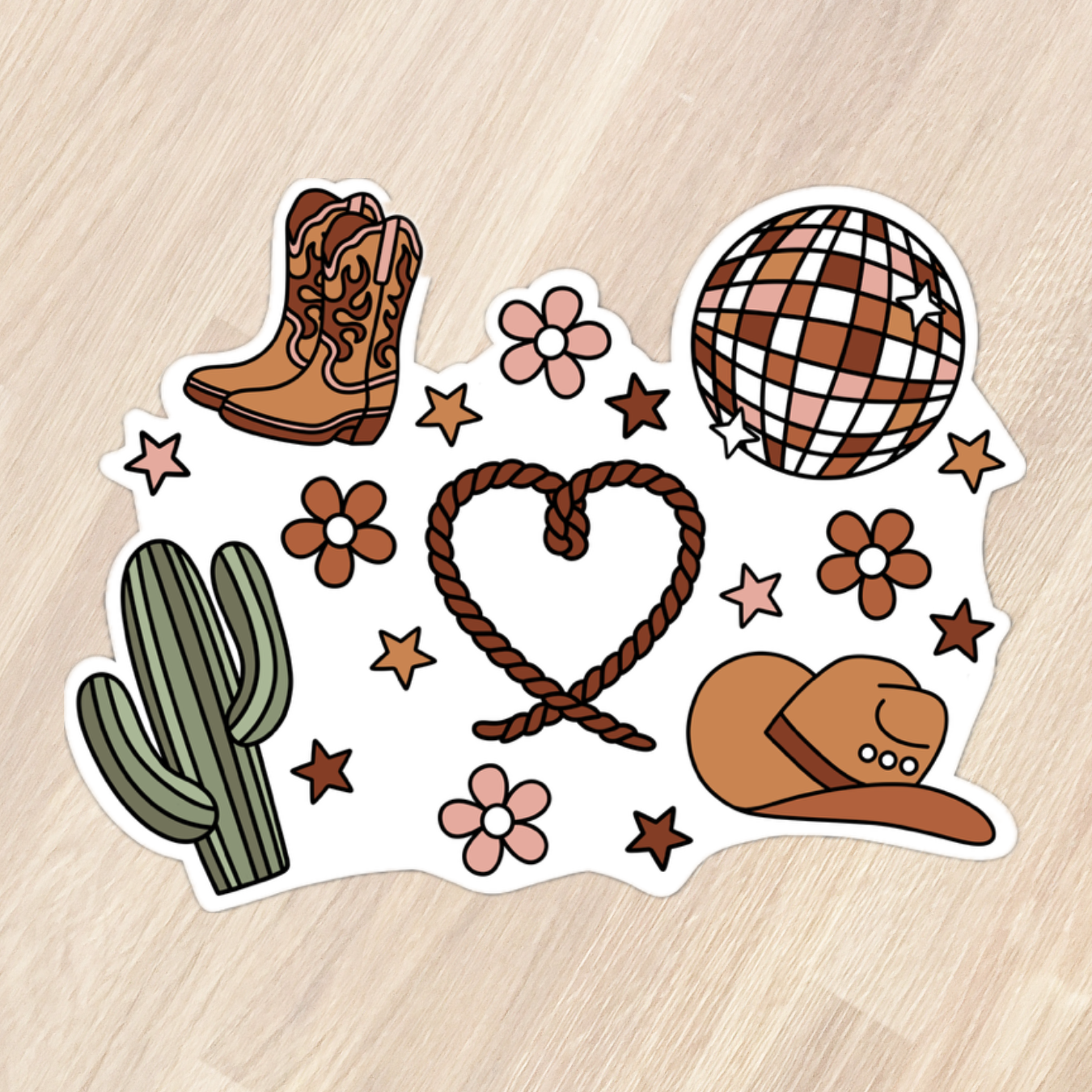 Disco Cowboy Sticker