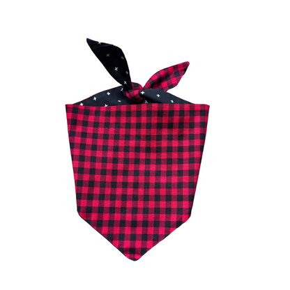 Winter Checkers Dog Bandana