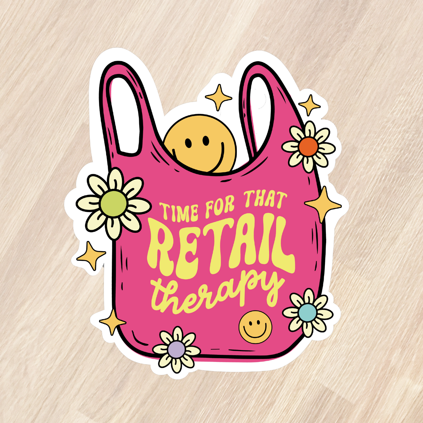 Retail Therapy Sticker