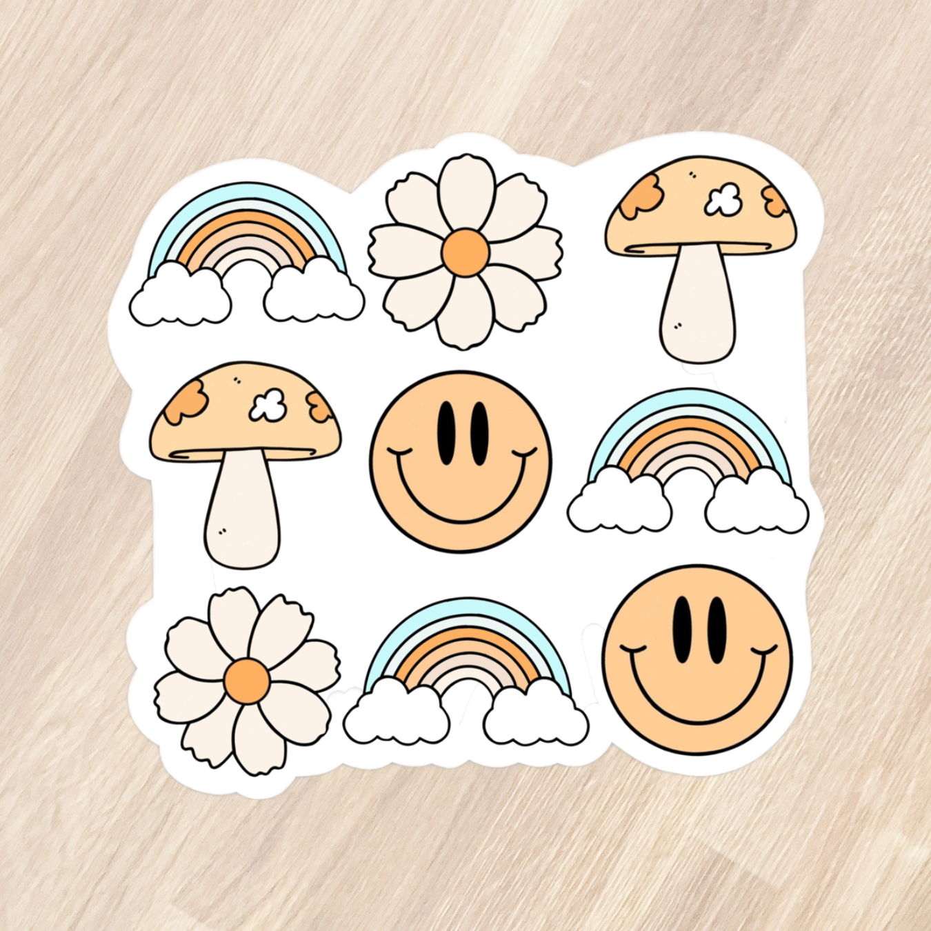 Mushroom Smiley Sticker