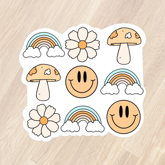 Mushroom Smiley Sticker