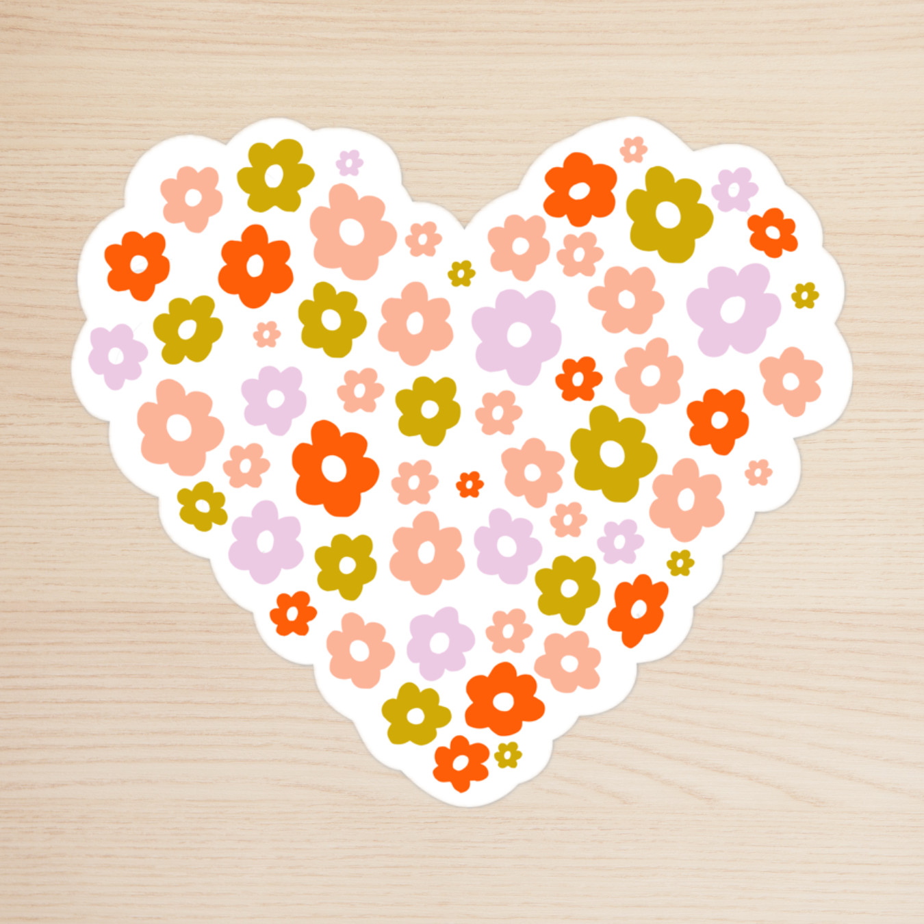 Floral Heart Sticker