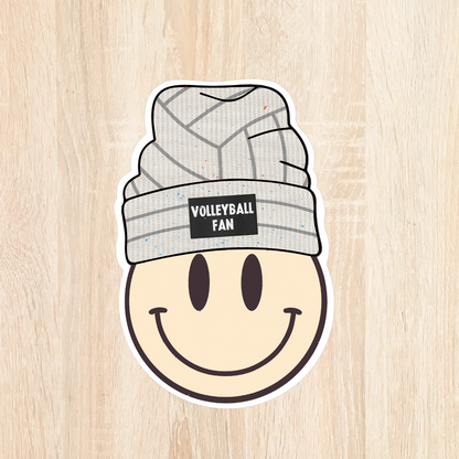 Volleyball Beanie Sticker