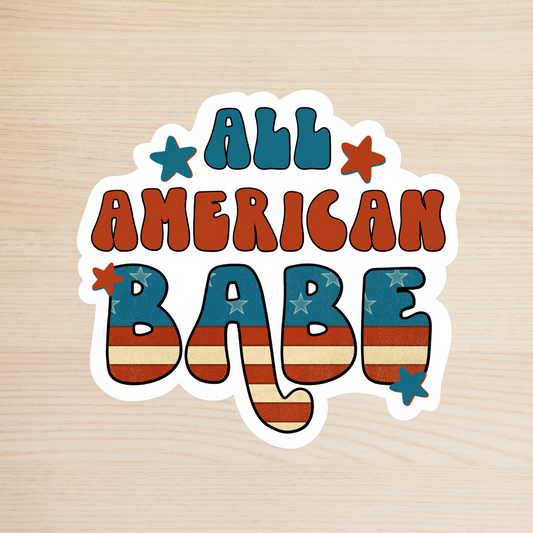 All American Babe Sticker