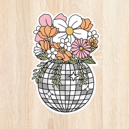 Floral Disco Sticker