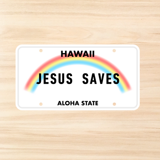 Jesus Save HI Sticker