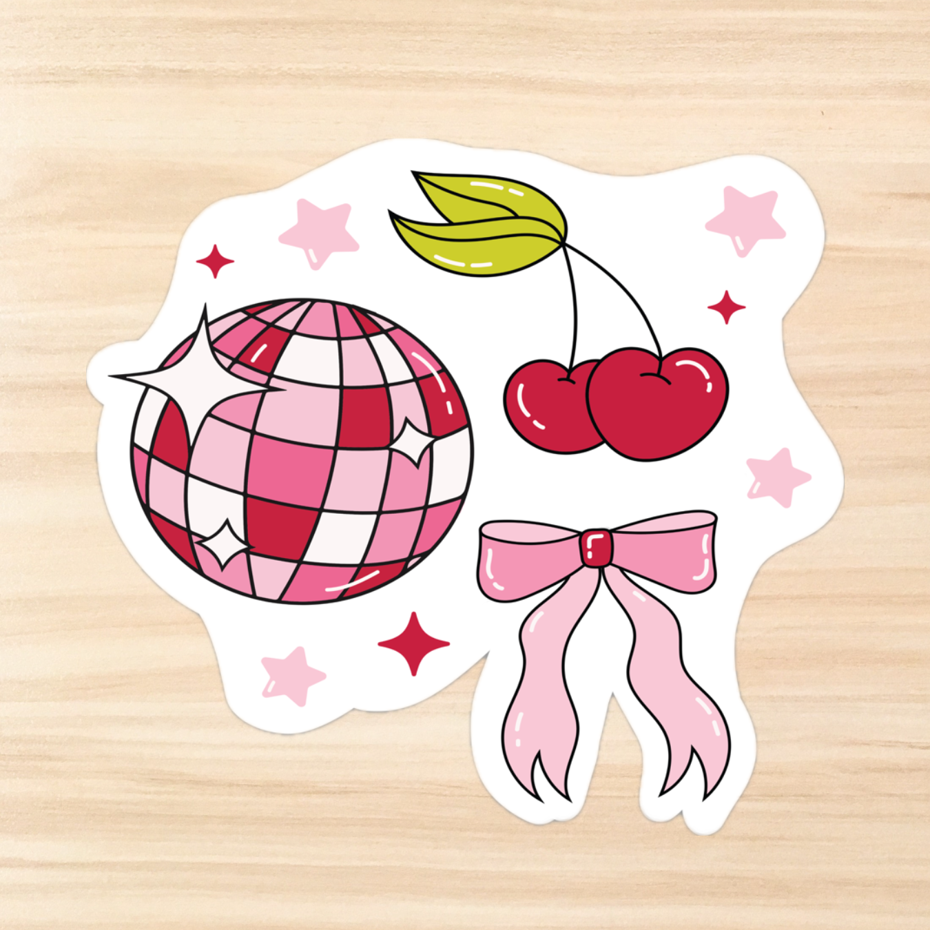 Disco Bow Sticker