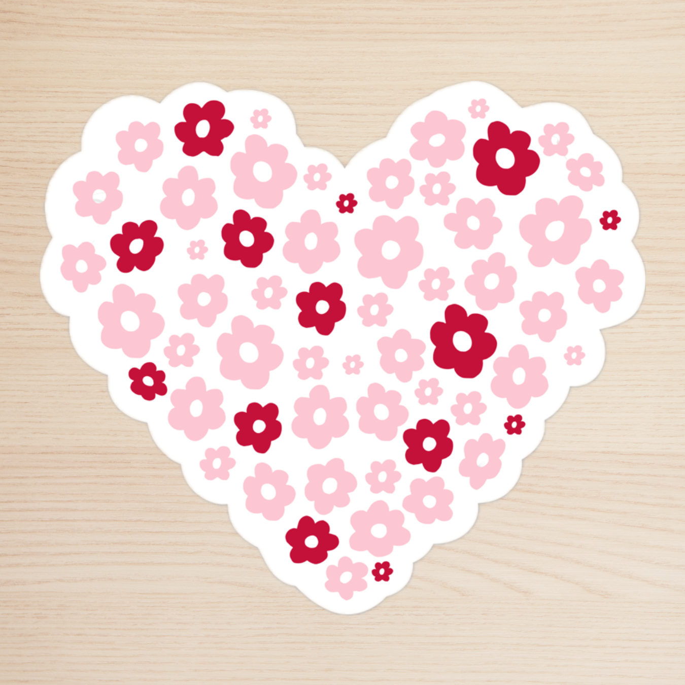 Floral Heart Sticker