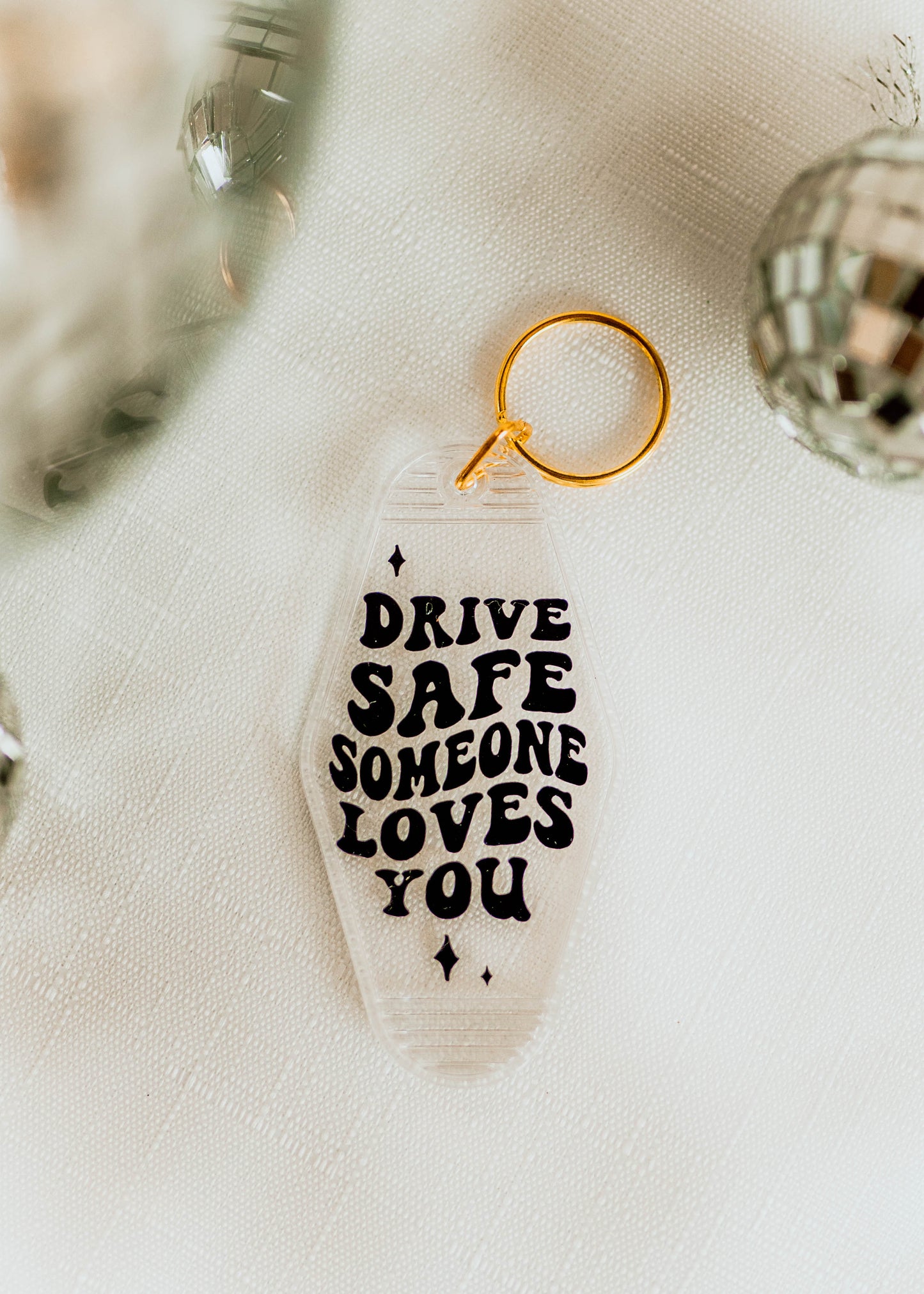 Drive Safe Hotel Keychain