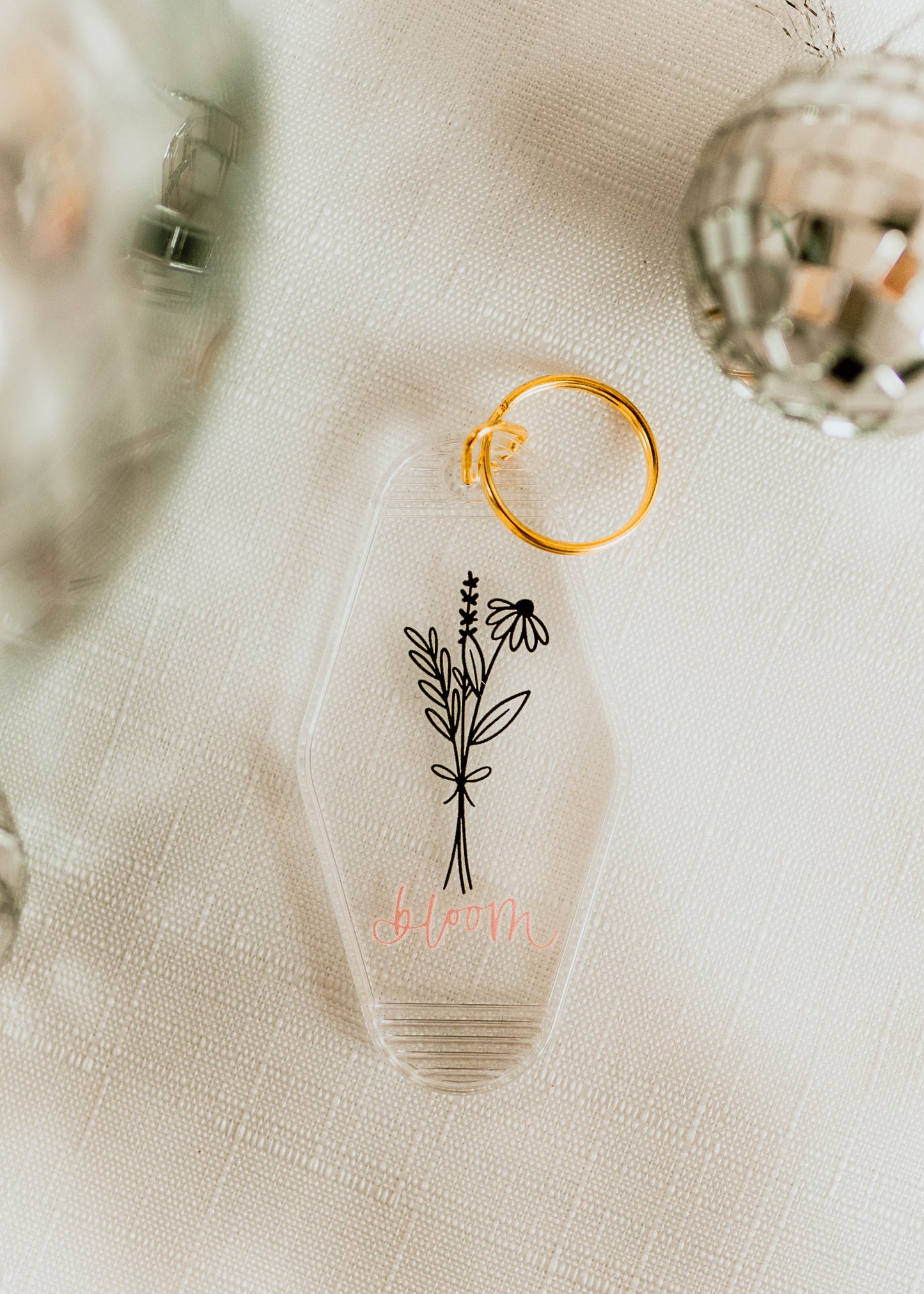 Floral Bloom Hotel Keychain