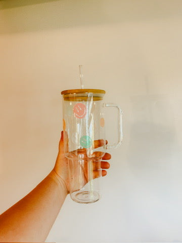 40oz Clear Smiley Tumbler