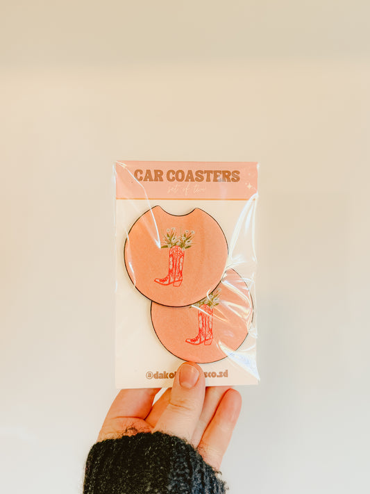 Boot Bouquet Car Coaster