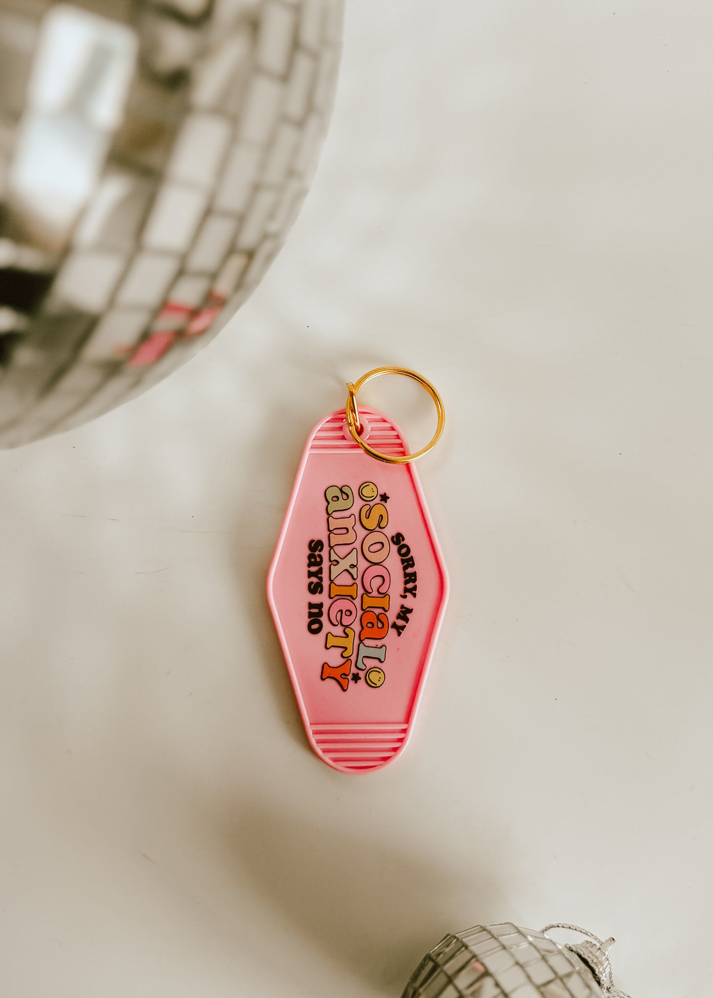 Social Anxiety Hotel Keychain