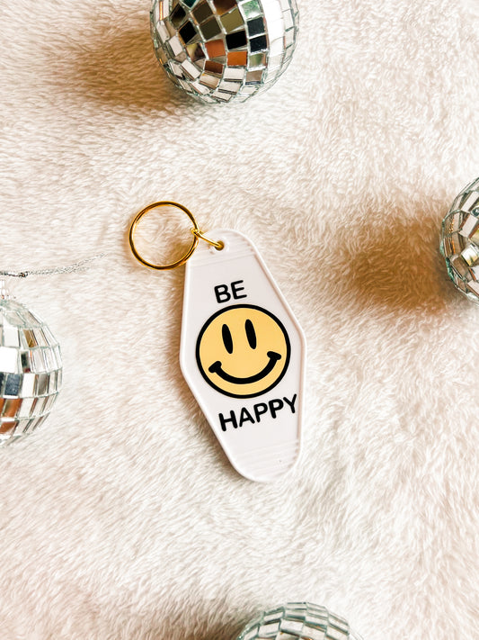 Be Happy Hotel Keychain