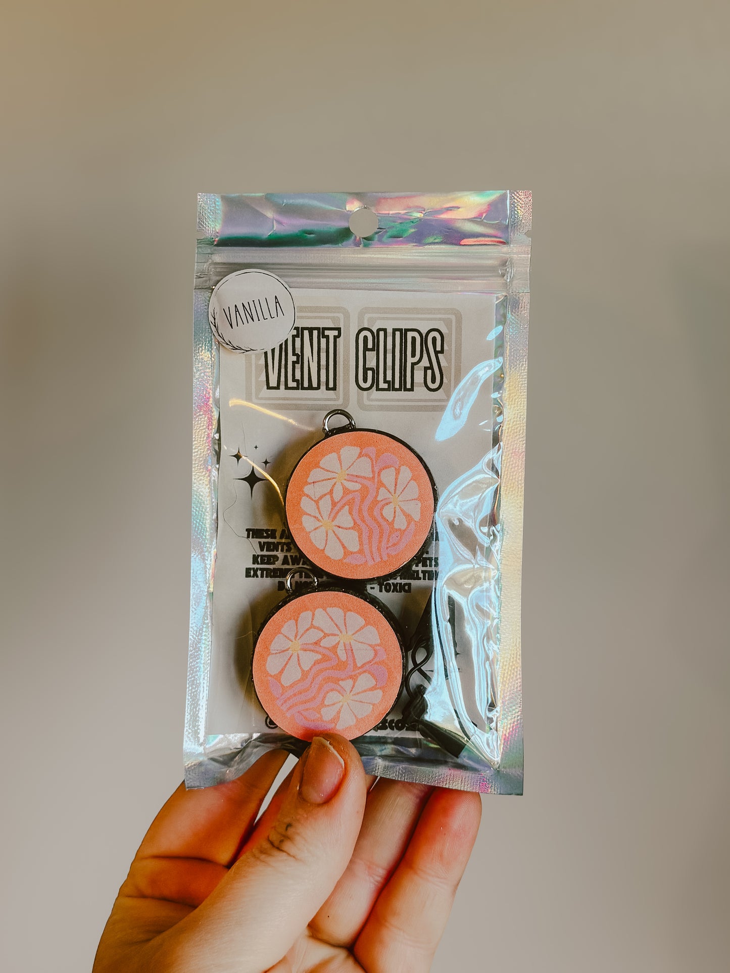 Groovy Floral Vent Clips