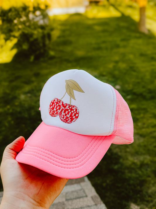 Cherry Trucker Hat