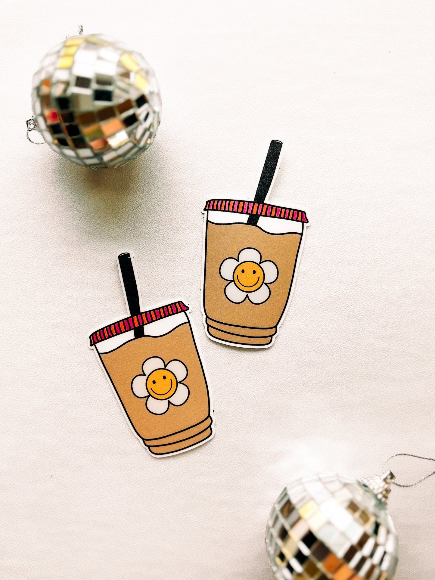 Floral Iced Coffee Sticker