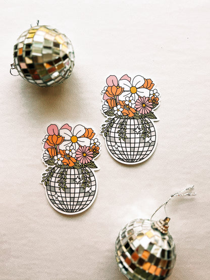 Floral Disco Sticker