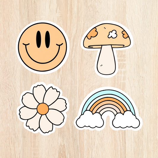 Mushroom Smiley Sticker Set